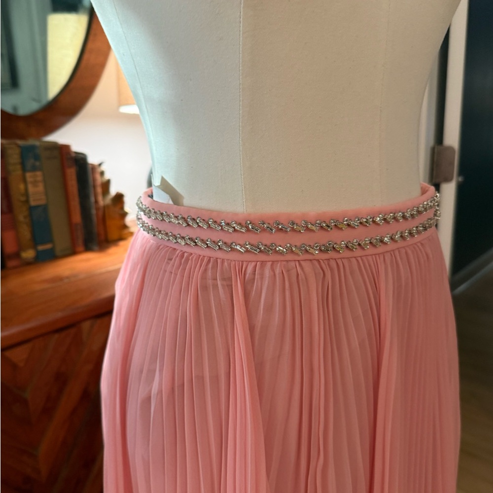 Prada Pink Skirt with Rhinestone crystal waistband Detail - Picture 5 of 10